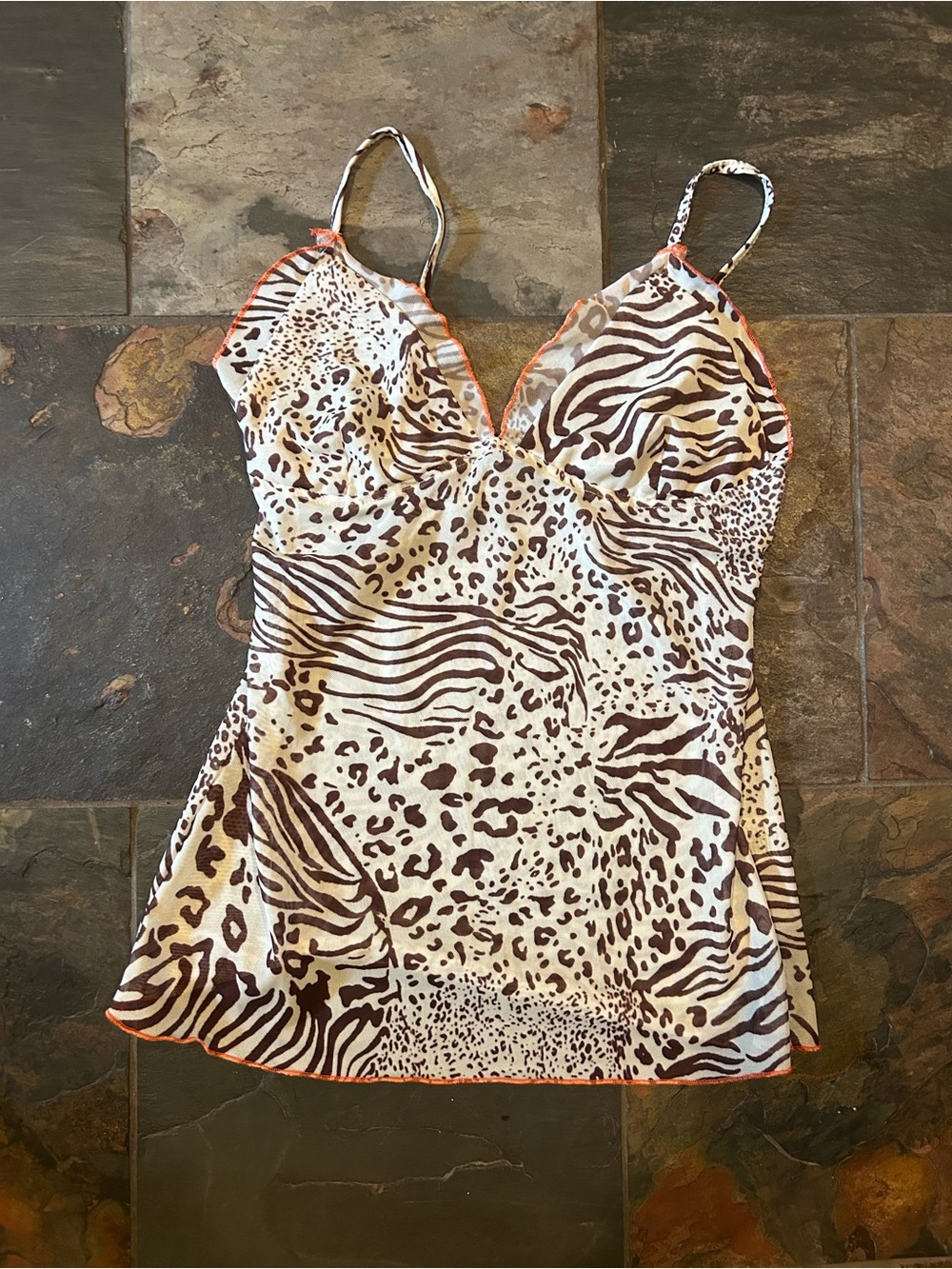 Animal print cami tank top small